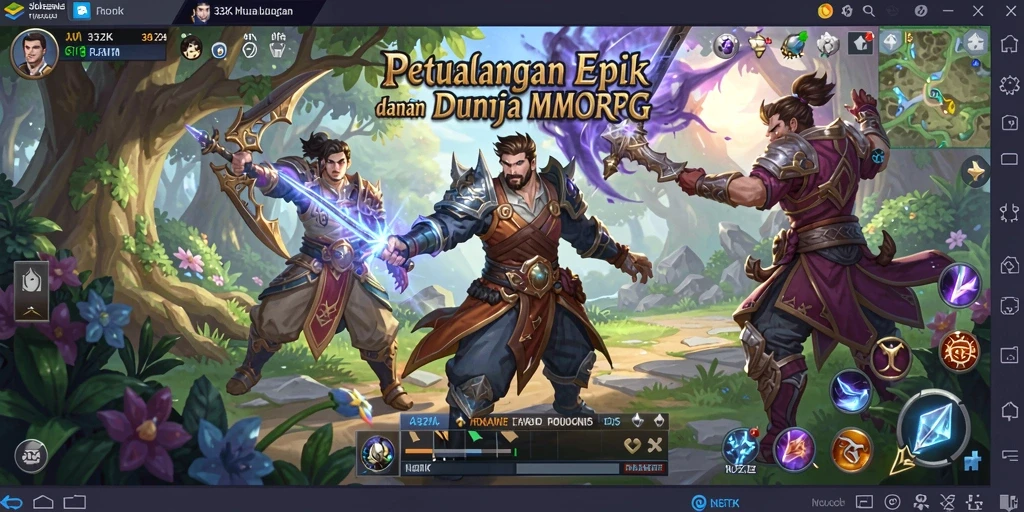 Gameplay epik dalam MMORPG dengan grafik menakjubkan.