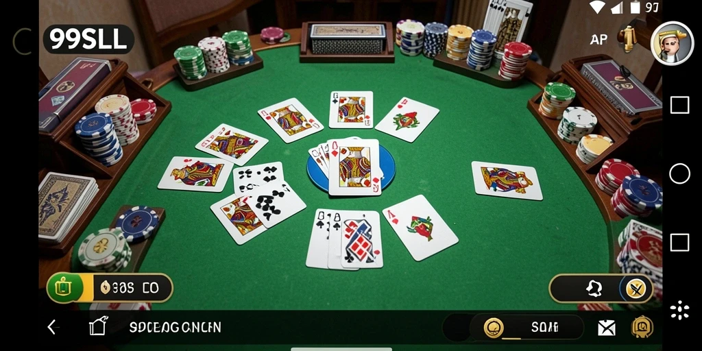 Tampilan gameplay seru dan interaktif Gaple di 99SLL.