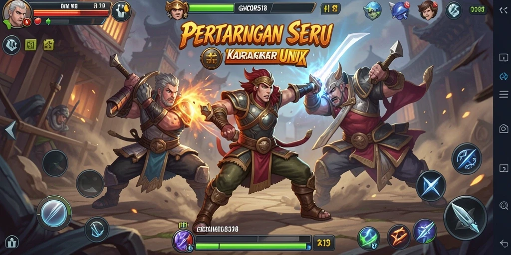 Tampilan epik pertarungan dalam GACOR518 dengan karakter menawan.