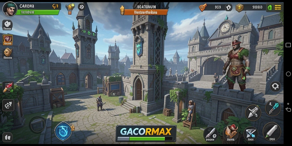 Screenshot utama GACORMAX menampilkan aksi pertahanan menara yang intens dan strategi yang mendebarkan.