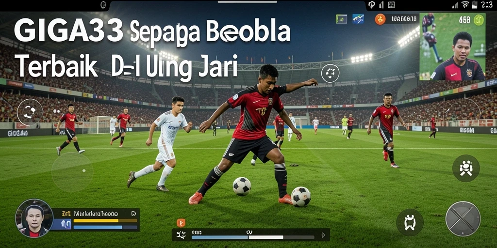 Tampilan gameplay menarik dari GIGA33 yang penuh aksi sepak bola.
