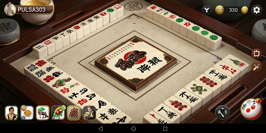 Screenshot menunjukkan gameplay Mahjong PULSA303 yang mengasyikkan.