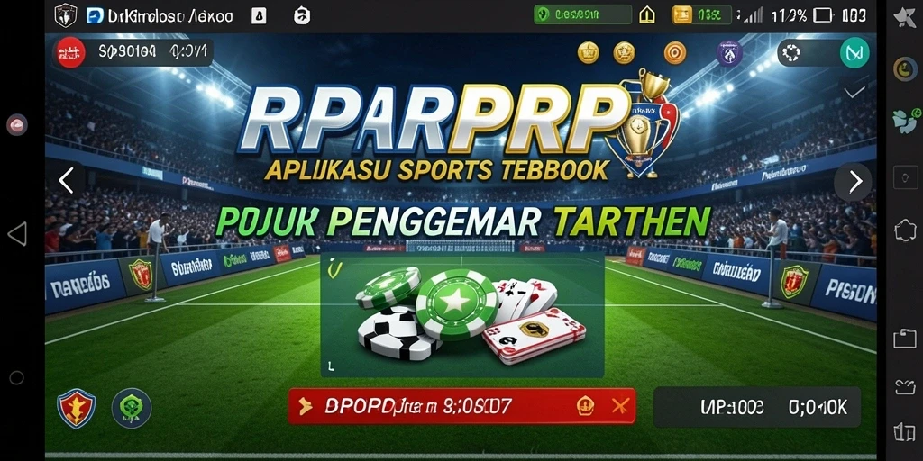 Tampilan utama RPRPRP menampilkan berbagai opsi taruhan olahraga.