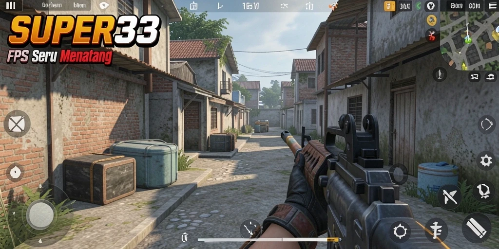 Tangkapan layar dari gameplay SUPER33 yang menarik dan intens.